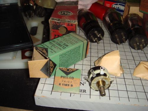 Clarostat NOS Philco V C X 1185 S Potentiometer &amp; Switch