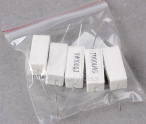 5w 100 r ohm ceramic cement resistor (5 pieces) ioz for sale