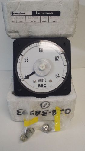 NEW OLD STOCK COMPTON BBC FREQUENCY METER 56-64 HZ 077-41-LA-PNA0 120V