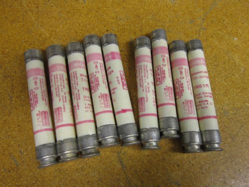 Gould Shawmut Tri-onic TRS1R Dual Element Time Delay Fuse 1Amp 600VAC (Lot of 9)