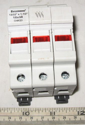 BUSSMANN FUSE HOLDER CHM 690V,32A With  10Amp Edisom Fuses MEQ10