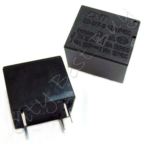 2 x ZD-3FF-S-1Z-12VDC SPDT DC12V 5 Pin 7A 250V 10A 125VAC 28VDC Power Relay ZND