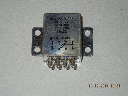 Hi-g general purpose relay, 2t-1b-126, new for sale