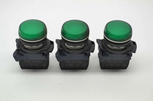 LOT 3 ALLEN BRADLEY ASSORTED 800F-N3G 800F-N3R GREEN LED LIGHT SER A B380038