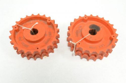 LOT 2 REX N815-23T DOUBLE ROW 7/8IN BORE CHAIN GEAR SPROCKET PLASTIC B235712