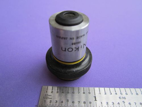 MICROSCOPE OBJECTIVE NIKON JAPAN M10 OPTICS #121-7