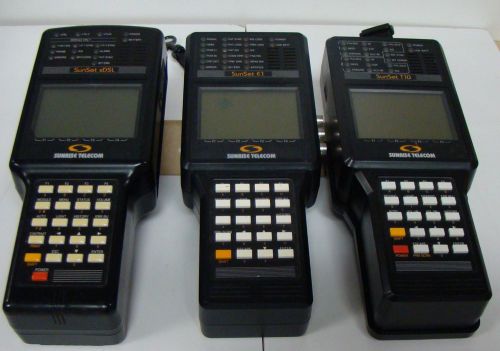 Lot of 3 Sunrise Telecom SunsetCommunications Testers xDSL E1 T10 SS150 200