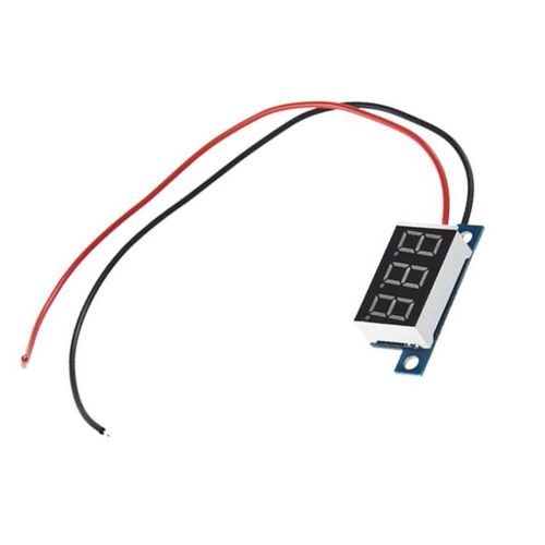 5 Pieces Mini Red Voltmeter LED DC 3.3-17V 3-Digital Display 2 leads US Seller