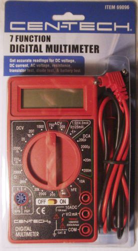 CEN-TECH 7 Function Digital Multimeter Multi-tester Meter Ohm Battery Tester NEW