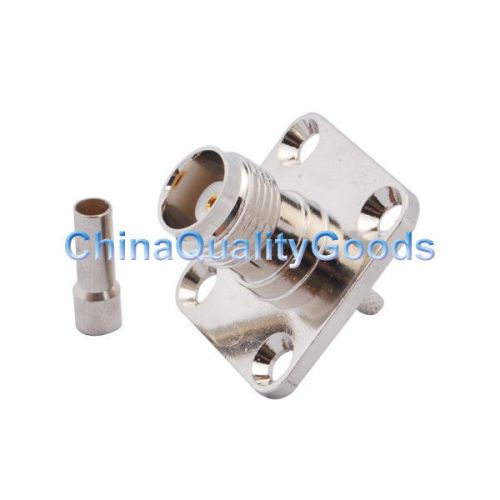 TNC female jack 4 hole Panel Mount Crimp LMR100 RG316 RG174 cable RF Connect