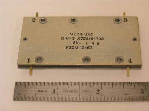 Merrimac QHF-3-.675G Splitter/Combiner.  250 to 1000MHz, 3dB. Stripline, Unused.