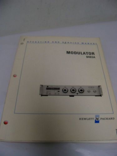 HEWLETT PACKARD MODULATOR 8403A OPERATING AND SERVICE MANUAL