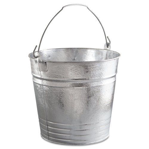 Magnolia Brush MNL14QT Standard-Duty Galvanized Pail 14 qt. in Silver