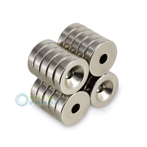 30pcs Round 20mm x 5mm  Hole 5mm Magnets Dsic Rare Earth Neodymium N38