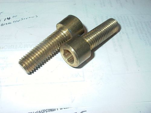 LOT OF TWO BRASS / BRONZE SOCKET HEAD CAP SCREWS / BOLTS 5/8&#034;-11 X 2&#034;