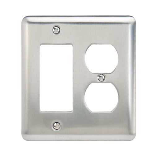 AmerTac SB2RDPW Round Corner Pewter Steel Wall plate