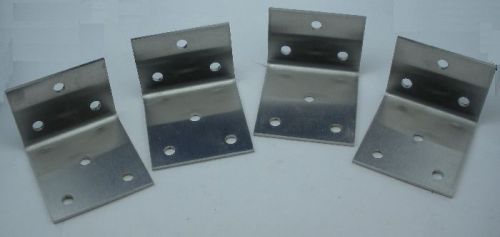 Stainless Steel Angle Bracket 2.5&#034;W x 2.5&#034;Hx1.75&#034;shortside Satin Lot of 4 17096