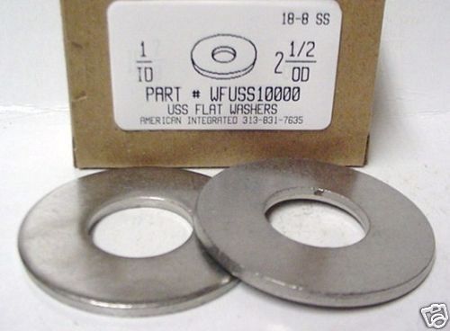 1&#034; uss flat washer 18-8 stainless steel, 2-1/2&#034; od. (1) for sale