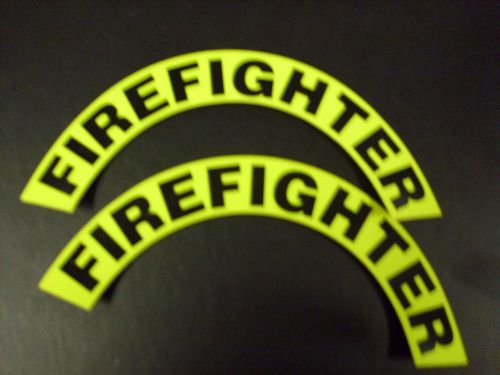 FIREFIGHTER  FIRE HELMET YELLOW  CRESCENTS REFLECTIVE