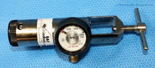 B&amp;F O2 Regulator 25LPM 50 PSI (2) DISS + Barb CGA-870 21025-25