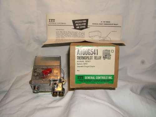 ITT A100G541 THERMOPILOT RELAY - MANUAL RESET - SWITCH: SPST - NOS