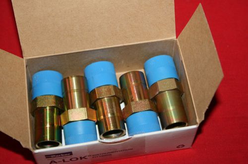 New lot of (5) parker 12ma8n-s a-lok 3/4&#034; tube x 1/2&#034; mnpt adapters - bnib for sale