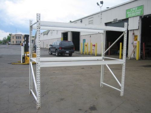 5 SECTIONS TEARDROP PALLET RACK APPROX 40&#039; L X 7&#039; HD