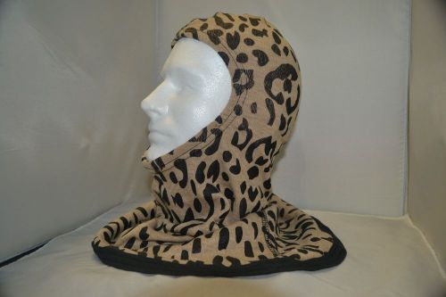 Majestic: PAC F20 Tan PBI Lenzing Fire Ink Hood with Cheetah Print