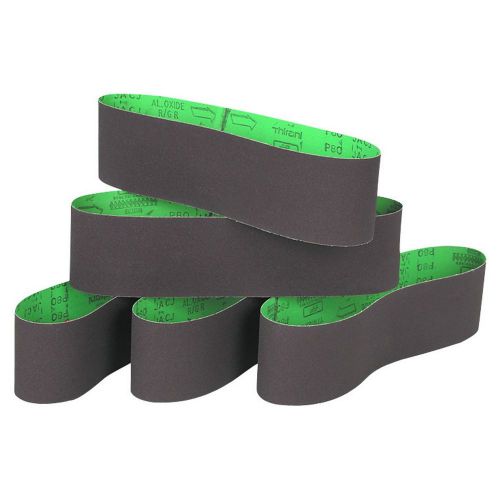 Pack of 5 Aluminum Oxide 4&#034; x 36&#034; 80 Grit Wood Sanding Belts World Ship Free US