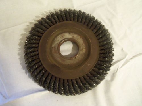 Vintage nos wire wheel brush for heavy duty bench grinder 9 1/2 inch 2 inside for sale