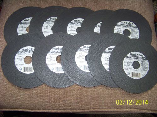 Lot of 10  metabo cutting wheels 6 inch x 0.40 x 7/8 ths arbor  a 60 tz for sale