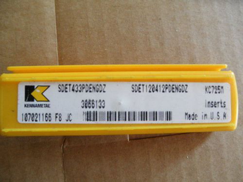 TWO KENNAMETAL SDET433PDENGDZ SDET120412PDENGDZ  KC725M INSERT  a19