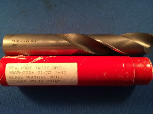 NIB New York Twist Drill 31/32&#034; M-42/HSS-Co Screw Machine Drill