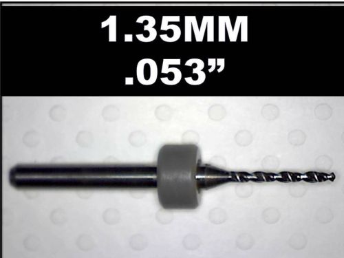 1.35mm - .053&#034;  Carbide Drill Bit - NEW One Piece - CNC Dremel PCB  Hobby Models