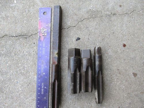 4 rigid pipe thread taps threading cutting tool 2 r&amp;w co. 1&#034; p k-10, 7&#034; p c 10 for sale