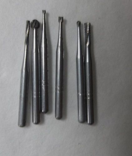 SET OF 6 ROTORY TOOL BITS; 1/16&#034; DIA. X 3/4&#034; LONG