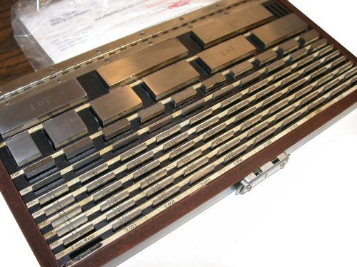 Starrett webber metric square gage block 88 piece set .5mm thru 100mm s2s88ma for sale