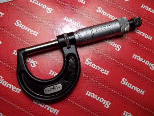 STARRETT MICROMETER 0-1&#034; No.436 USA MILLWRIGHT MACHINIST TOOLS MIC INDICATIOR