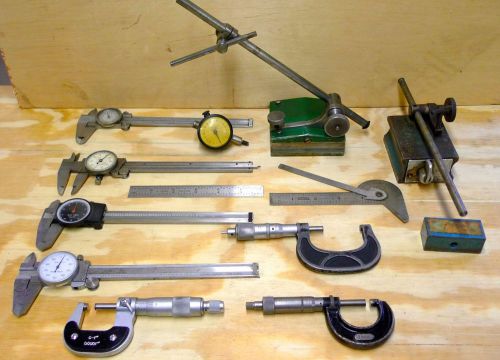 LARGE LOT of MACHINIST TOOLS STARRETT &amp; others CALIPERS MICROMETERS INDICATORS*9