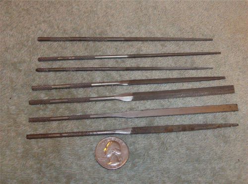 Lot of 7 nicholson x.f. 6 in. jewelers/gunsmith files u.s.a. for sale