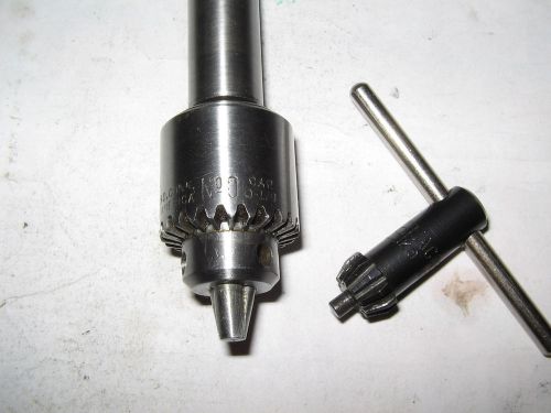 Jacobs # 0 drill chuck/key,1/2&#034; shank, jt0 mount , 0-1/8&#034; capacity for sale