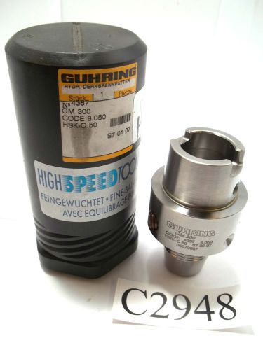 NEW GUHRING GM 300 FINE BALANCED HYDRAULIC HOLDER CODE 4367 HSK-C 50 LOT C2948