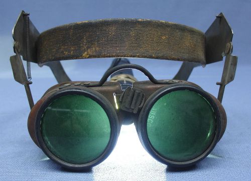 Steampunk Vintage Welding Welder&#039;s Welders Glasses Absco Costume Green Lenses