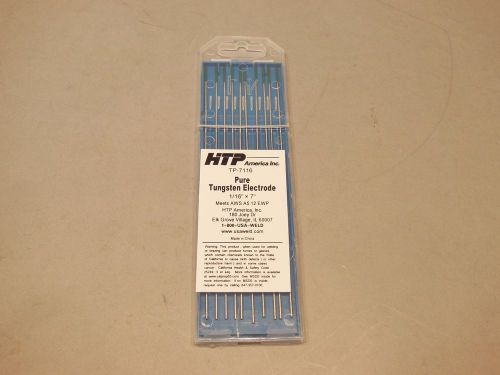 10 Pure Tungsten TIG Weld Welding Electrodes 1/16&#034; x 7&#034;