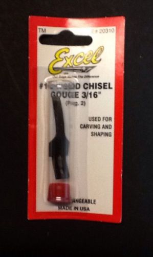 excel #10 wood chisel gouge 3/16&#034; 20310 carving