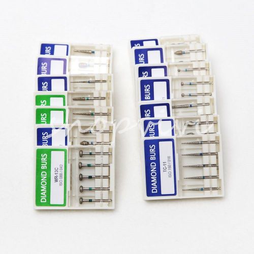 250*dental diamond burs flat-end tapered medium fg 1.6mm for highspeed handpiece for sale