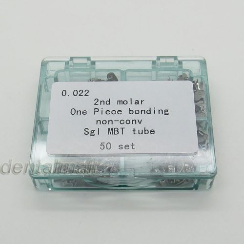 50 Sets Dental Non-Con One Piece Bonding Mbt 022 2nd Molar Single Buccal Tubes