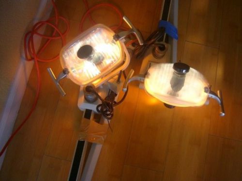 Pair of Adec 6300 Pole Mounted Dental Lights