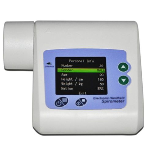 2014 NEW ,CE HANDHELD DIGITAL SPIROMETER PEF FEFV1 FVC LUNG VOLUMETRIC +SOFTWARE