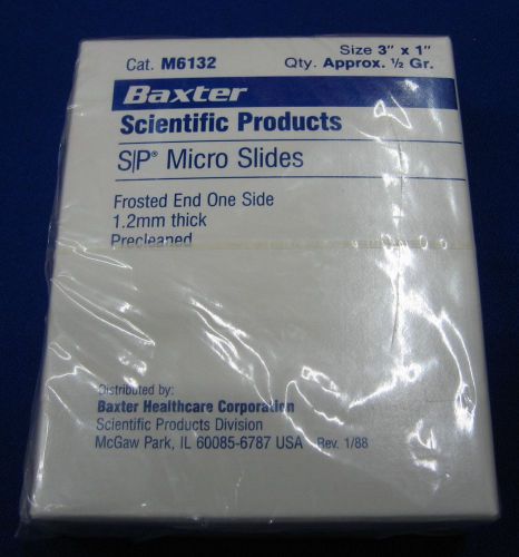 BAXTER CAT. M6132 SCIENTIFIC PRODUCTS  S/P MICRO SLIDES SIZE 3&#034; X 1&#034;